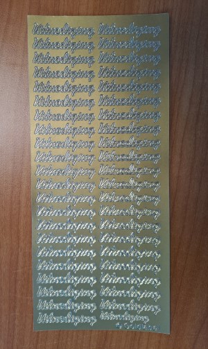 Uitnodiging Stickervel Goud 111G