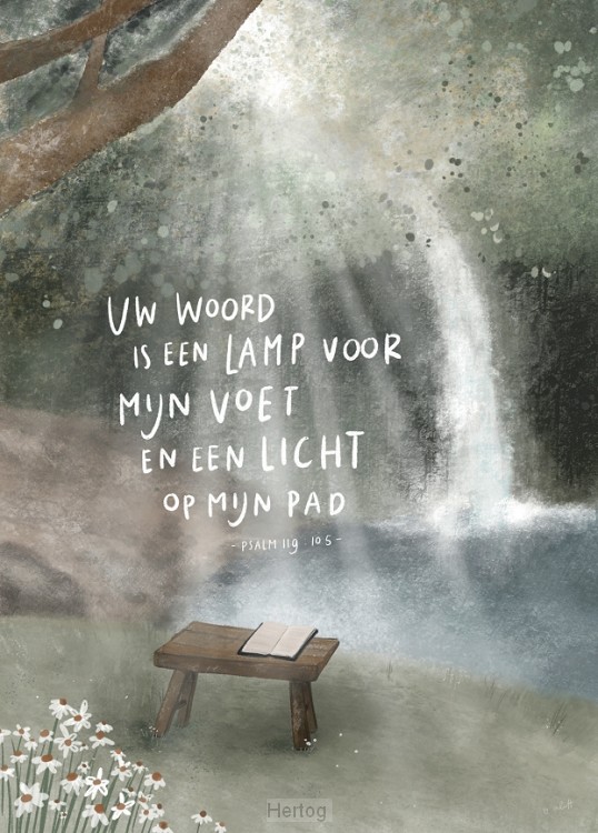 Uw Woord Is Een Lamp Voor Mijn Voet Wenskaart 65501762