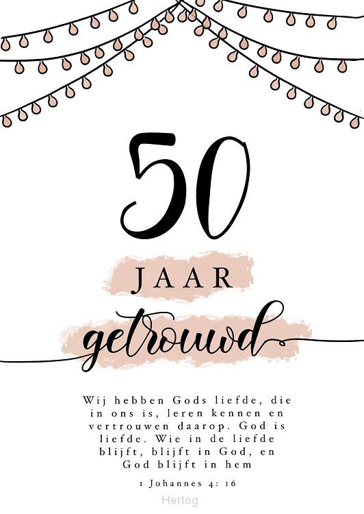 50 jaar getrouwd - kaart