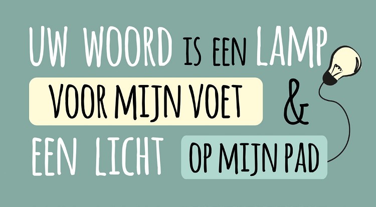 Wandbord Uw Woord is een lamp voor mijn voet 8717185065060