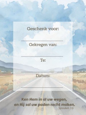 Inlegvellen met Bijbeltekst - set 100 exemplaren