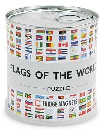 Magnetische minipuzzel van de flags of the world - 100 stukjes