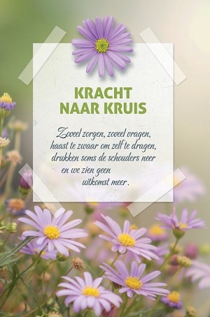 Kracht naar kruis - wenskaart