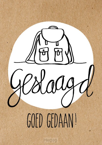 Geslaagd goed gedaan! - wenskaart