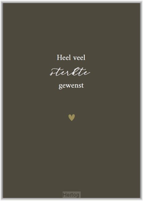 Heel veel sterkte gewenst