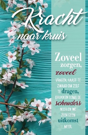 Kracht naar kruis - wenskaart