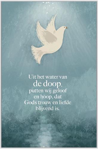 Uit het water van de doop putten wij geloof en hoop