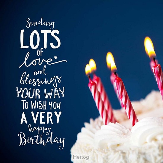 Sending lots of love and blessings your way to wish you a very happy birthday - kaart