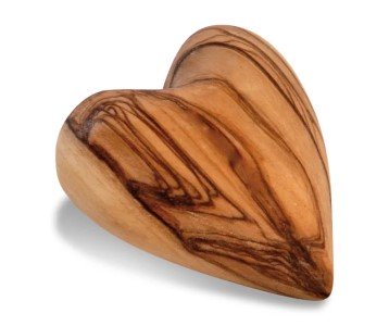 Olijfhouten hart - 5 cm.