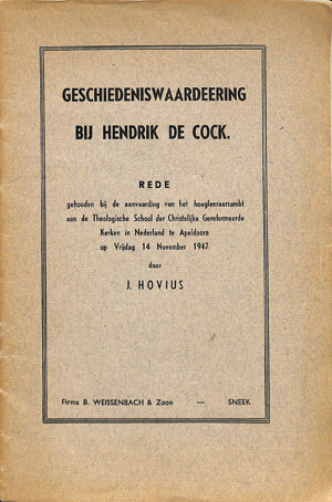 Geschiedeniswaardeering bij Hendrik de Cock