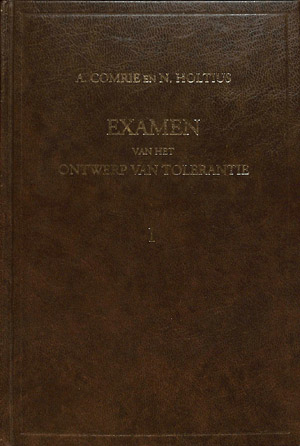 Examen van het ontwerp van tolerantie - 2 delen (1753-1759, REPRINT)